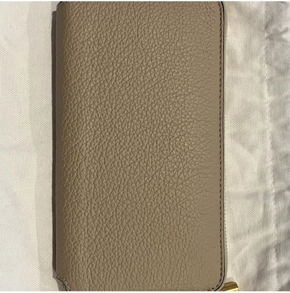 Cartera Larga Continental CHLOE en Caja Marcie Cuero Beige Cremallera Alrededor Foto 3 de 4