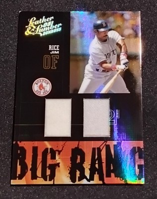 2005 Jim Rice Donruss Leather Lumber Big Bang Game Used Jersey Relic #BB-16 /100