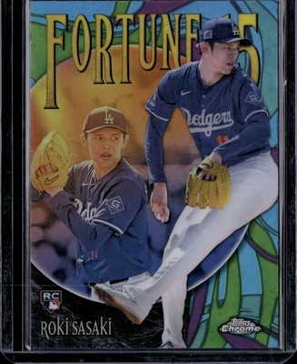2025 Topps Chrome Logofractor Edition #F15-13 Roki Sasaki Fortune 15 Refractor
