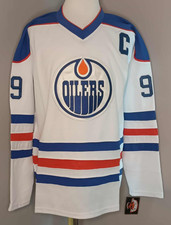 Wayne Gretzky Edmonton Oilers White Blue "1979-1980 Throwback" CCM NHL Jersey