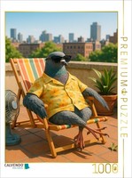 Calvendo Puzzle Balcony Break - City Pigeon With A View | 1000 Pieces, Finished