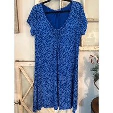 Fresh Produce size large blue patterned dress