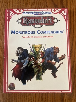 Ravenloft Monstrous Compendium Appendix III Creatures Of Darkness AD&D 2ND Ed 