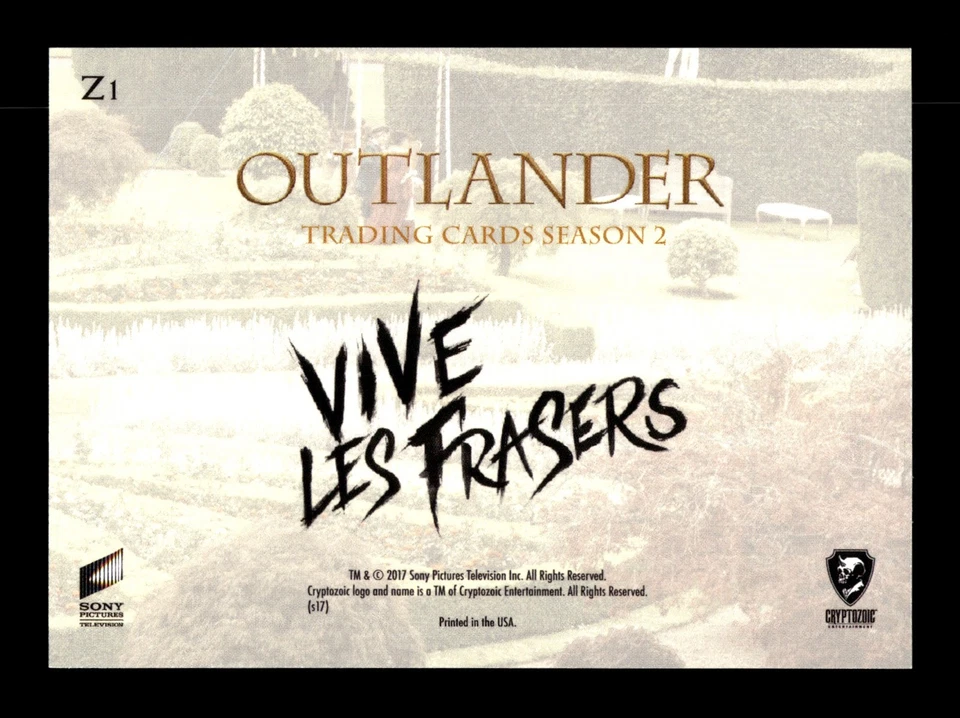 6-0-1-NS PWE . outlander 2 . cryptozoic 2017 Vive Les Frasers puzzle #Z1 - Image 2 of 2