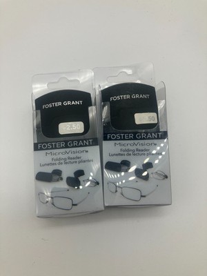 2 Pack Of Foster Grant Fold Flats 2.50 With Hard Case. New