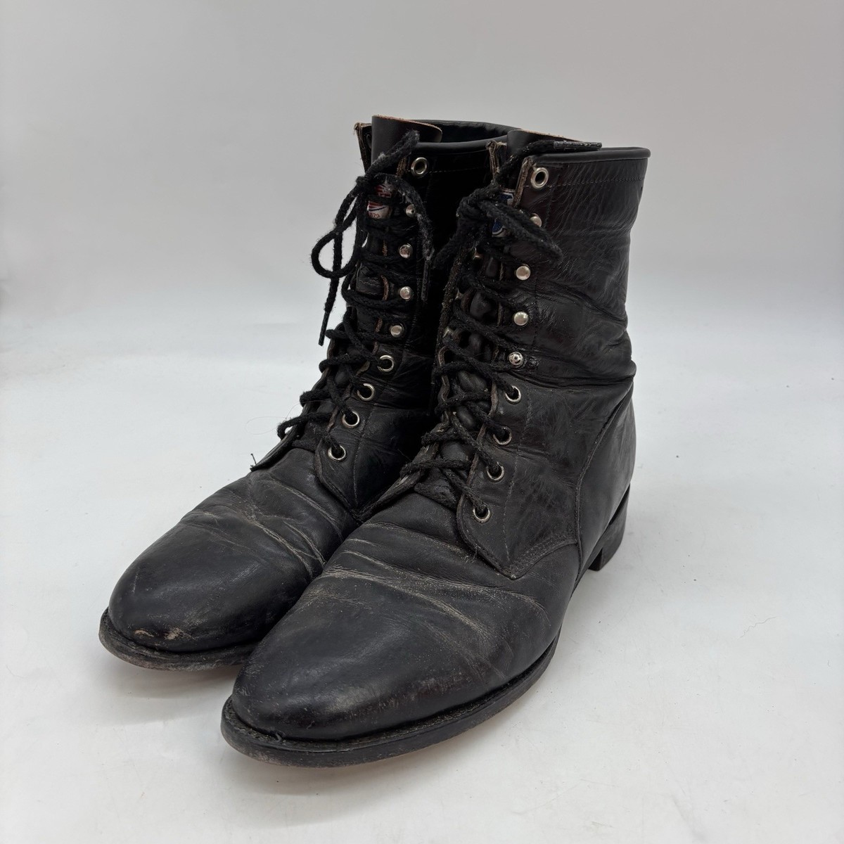 Justin Western 506 Leather Boots Mens 10.5 D Roper Kiltie  display picture 2