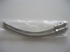 Pair Flexible Tap Tails with Isolator Valve / Hose. M10. 15 mm x 360mm. Unused.