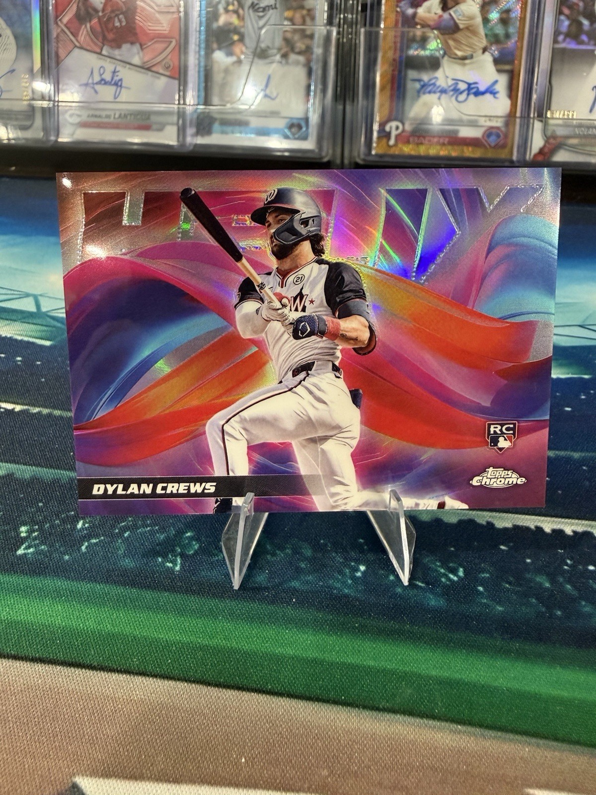 2025 Topps Chrome Dylan Crews Helix SSP  HX-7 (RC)