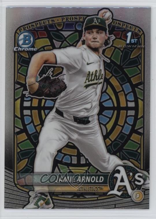 2025 Bowman Draft Chrome Etched in Glass Variation Jamie Arnold #BDC-30