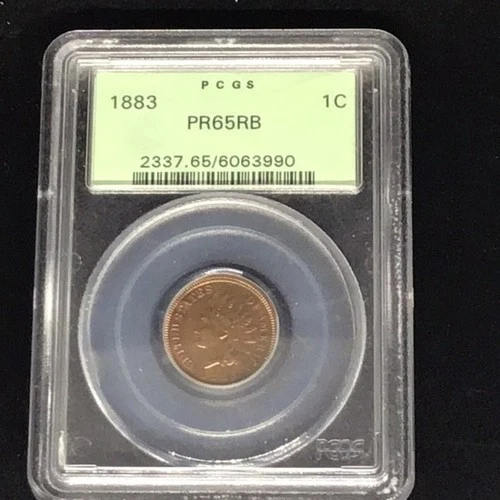 🔥 1883 Indian Head Cent – PCGS PR65RB – Proof – Old Green Holder (OGH) 🔥