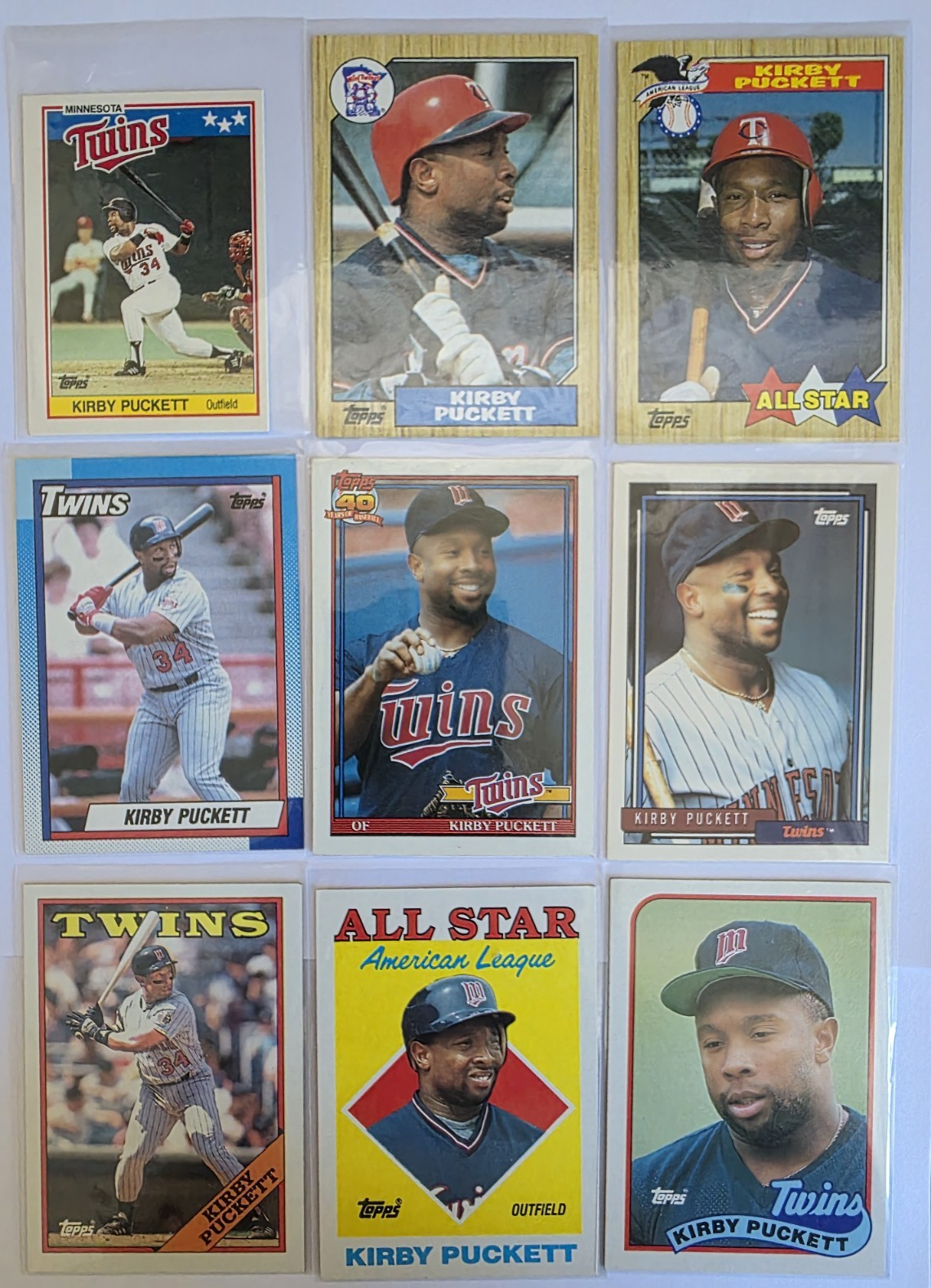 Lot of 40 Kirby Puckett Cards Topps Upper Deck Fleer Donruss