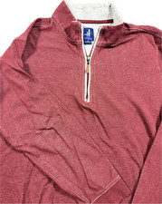 Boys Johnnie-O Sully Jr. 1/4 Zip Pullover   Size 16   Port Color   Excellent