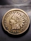 1864 Copper Nickel C/N Indian Head Cent Penny ~ G/VG VERY GOOD ~ US Type Coin