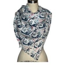 Marilyn Monroe Print Blue White Scarf 38" x 42"