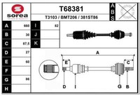 Eai Antriebswelle Vorne Links FüR Bmw X5 F15 F85 E70 X6 E71 E72 F16 F86 T68381