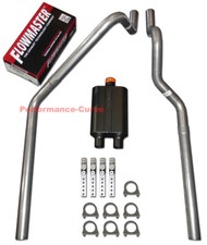00-03 Dodge Dakota 3.9 4.7 5.9 Mandrel Bent Dual Exhaust W Flowmaster Super 44