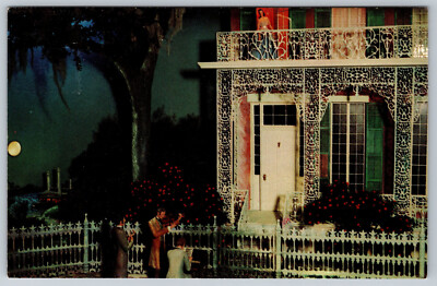 Postcard Open Thy Lattice Love Diorama Stephen Foster Museum White Springs FL F7