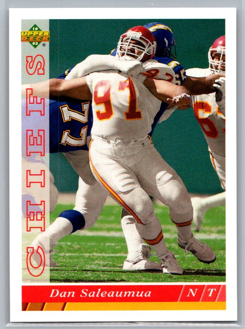 Dan Saleaumua #kc8 Kansas City Chiefs 1993 Upper Deck Kansas City Chiefs