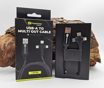 RidgeMonkey Vault USB A to Multi Out Cable 1m Adapterkabel Ladekabel NEW SALE