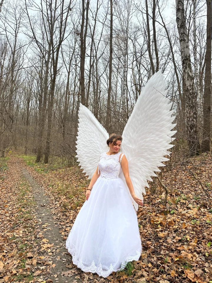 Disfraz de Ángel Alas Juegos con disfraces Sexy Blanco Adulto Halloween Mujeres Navidad Foto 3 de 4
