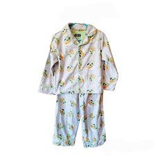 Star Wars Baby Yoda Flannel Coat Pajama Set 3T Boys Grogu All Over Print