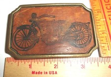Harley buckle vintage brass "HD" collectible old motorcycle biker memorabilia