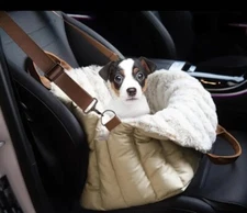 Small Dog Car Seat & Travel Carrier & Pet Bed,  Soft Fleece Interior