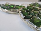 Bold Colorful Silvertone Collar Style Sectioned Fashion Statement Necklace — photo 4