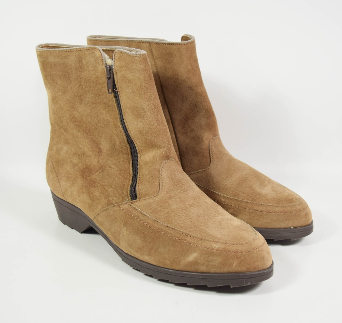 Hush Puppies 55031 Brown Suede Leather Zip Up Fleece Lined  display picture 3