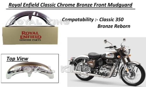 Royal Enfield "Chrome Bronze" "Guardabarros delantero" para el "New Classic... - Imagen 1 de 10