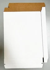 Box of 75 Cardboard Shipping Boxes - White,  9-3/4 x 1-1/4 x 11-3/4" 