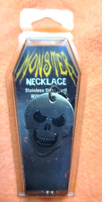 Monster Pick Necklace with 23" Chain, Stainless Steel "Skull"