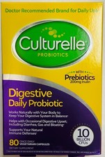 Culturelle Digestive Health Daily Probiotic 80 Vegetarian Capsules, Exp 8/27
