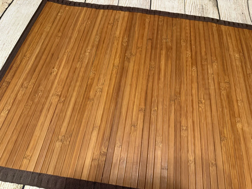 Preciosa NUEVA Alfombra de Bambú Anji Mountain Alfombra 34" x 23" Baño Cocina Antideslizante Foto 4 de 4