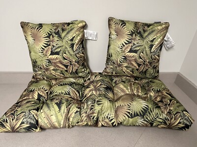 Pc Tommy Bahama pillows and lounger cushion Indoor Outdoor Tropical  leaves NWT