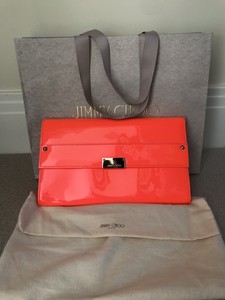 jimmy choo patent leather clutch