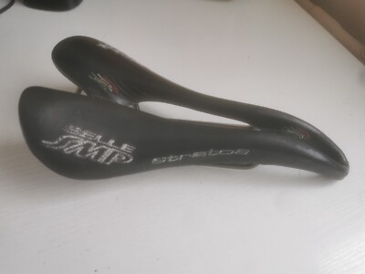 Selle SMP Stratos Leather Road Saddle Seat 130 mm 265mm AISI 304 stainless rails