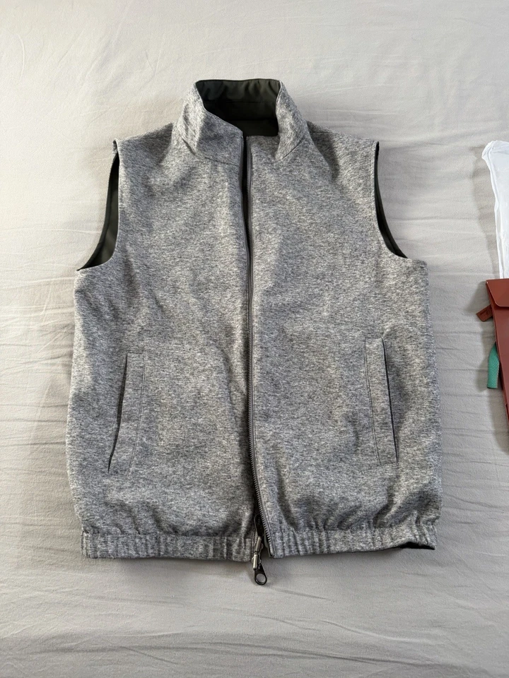 Loro Piana Reversible Marlin Vest in Olive Green - Size 50 (M/L) - Brand New - Image 3 of 4
