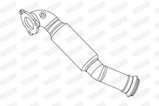 Gewelltes Auspuffrohr 10962 WALKER für MERCEDES-BENZ B-KLASSE Sports Tourer