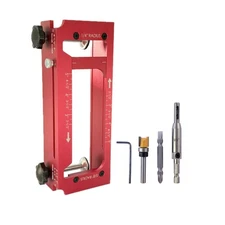 New Door Hinge Jig Aluminum Alloy Door Hinge Template Kit for Router 2.5" to 5"L