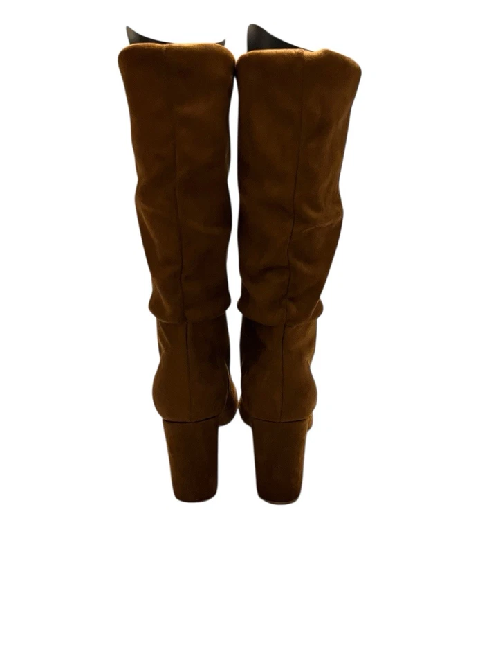 Bota de gamuza marrón para mujer Chinese Laundry talla 7,5 tacón bloque Foto 3 de 4