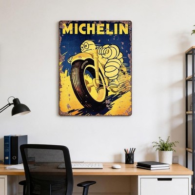 Michelin Motorradreifen Metall Wandschild