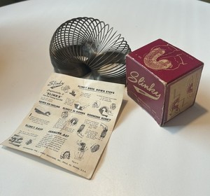 Vintage 1946 Original Slinky Metal Toy in Box by James Industries