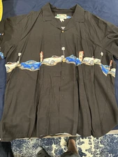 Paradise Found Classic Car Hawaiian Shirt Mens 2XL