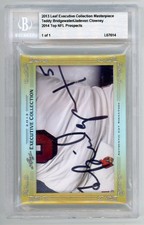 1/1 Teddy Bridgewater Jadeveon Clowney 2013 Leaf Executive Dual RC Cut Auto Card