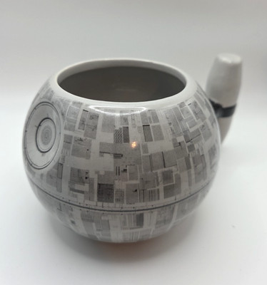 Star Wars Death Star Ceramic Coffee Mug 3D Sculpted Handle Lukas Films