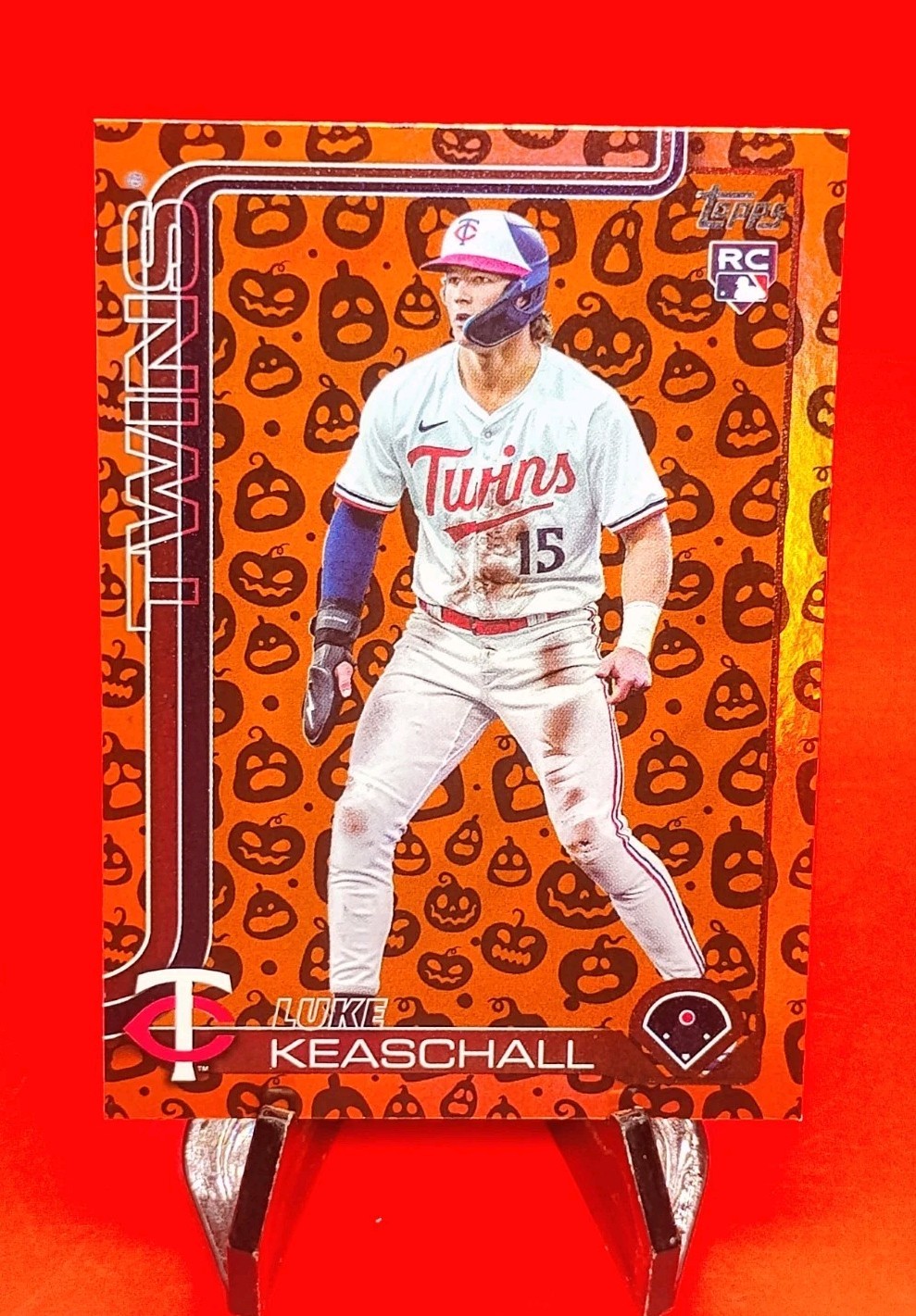 Luke Keaschall 2025 Topps Update Series #US16 Jack O' Lantern 🎃 HoloFoil Rookie