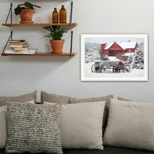 Trendy Decor 4U Tree Farm Wagon Wall Art (Lori Deiter)