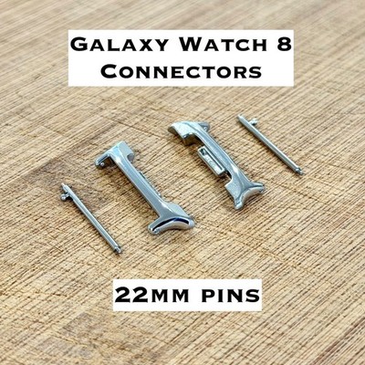 Galaxy Watch 8 Classic Band Connector Set, 22mm Lug Adapters, Stainless Steel