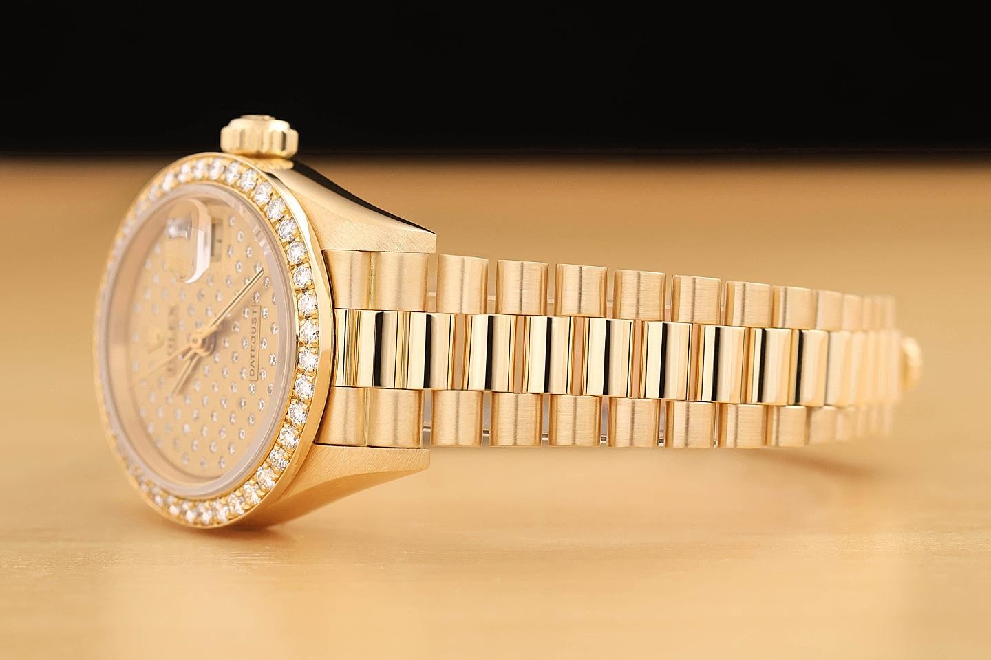 Rolex Ladies President 69138 Orologio in Oro Giallo foto 4